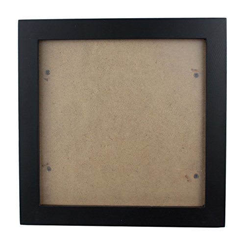 Umiwe(TM) Square Thick Pine Wood Photo Frame Wall Picture Frame (Black,8 Inch)With Umiwe Accessory