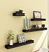 Black Wooden Wooden Wall Shelf Set Of Four/ Display Rack Shelf For Home RS.995.00