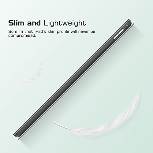 MoKo Hülle für Neu iPad Pro 12.9 2017 – Stoßfest Ledertasche Schutzhülle mit Auto Sleep/Wake up Funktion, Standfunktion und PC Bumper für Apple New iPad Pro 12.9 Zoll 2017 & 2015 Tablet, Dunkel Grau/Hellblau - 8