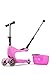 Produktbild Micro Kinderroller Mini2Go Deluxe Kickboard mit Sitz und Schubfach in pink