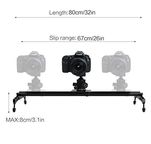 Koolertron Rail Slider Curseur Coulissant en Alliage d Aluminium Syst me de Stabilisation avec Base de Conversion GoPro et T l phone Clip pour Canon Nikon Sony DSLR Cam ra Cam scope GoPro Smartphone 80cm 32 Noir reviews Koolertron Rail Slider Curseur Coulissant en Alliage d Aluminium Syst me de Stabilisation avec Base de Conversion GoPro et T l phone Clip pour Canon Nikon Sony DSLR Cam ra Cam scope GoPro Smartphone 80cm 32 Noir