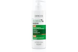 Vichy Dercos, Shampoo Anti-Forfora 2-in-1 con Balsamo, Per Tutti i Tipi di Capelli, Cura del Cuoio Capelluto, Effetto Anti-Ricaduta e Anti-Ricomparsa, Arricchito con Selenio D5, 390 ml