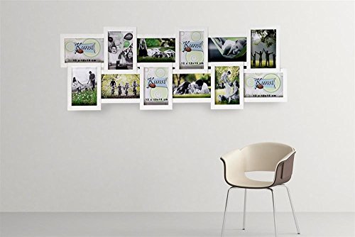 Yahee Bilderrahmen Collage Bildergalerie Fotorahmen für 12 Fotos 15 x 10 cm - 8