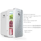 DES DISEÑO CON ESTILO: El mini refrigerador elegante y con frente de vidrio es ideal para usar en casa, en la guardería, en la oficina y en el dormitorio, y en viajes por carretera, vacaciones y fiestas en el portón trasero