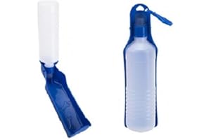 THE HOME FUSION COMPANY Dog Pet Travel Walking Water Bottle with Belt Clip & Tray