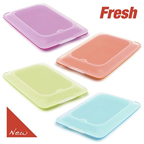 TATAY 1180001 – Wurstbehälter FRESH System, Vier Einheiten in blau, orange, grün und rosa Farben enthalten, Maßnahmen 17 x 3.2 x 25.2 cm - 2