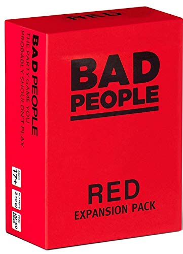 BAD PEOPLE Paquete de expansión Rojo (El Juego de Fiesta Que Probablemente no deberías Jugar) (100 Tarjetas de Preguntas)