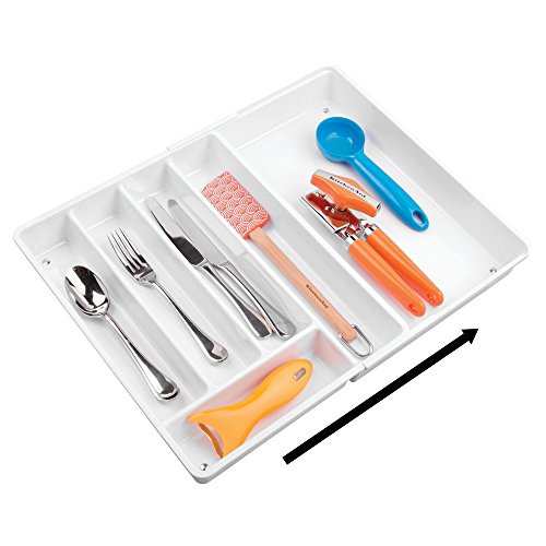 InterDesign-Linus-Ausziehbarer-Besteckkasten-fr-Besteck-Pfannenmesser-Utensilien-Plastik