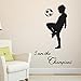 Produktbild Prevently Wandaufkleber Junge spielt Fußball Fußballdruck Englischer Aufkleber Alphabetdruck PVC Wandaufkleber Home Decor DIY Art Schlafzimmer Wohnzimmer Kinderzimmer (Als Bild)