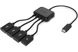 Mikro-USA-HUB-Adapter, 3 Ladeanschlüsse, Micro USB OTG-Host-Kabel, Adapter für Fire TV Stick, Raspberry Pi 2 3 PI Zero, Android-Smartphone, Tablet, Samsung Galaxy, HTC, Sony, Google, LG/Linux