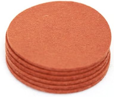 Wool Felt Coasters Drink Coasters Cup mat 4 inch Set of 6 Glass Coasters Lucky Sign(Gingerbread)