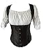 Lorembelle White Gothic Peasant Gypsy Medieval Pirate Off Shoulder Wench Top Blouse (L/XL(UK10-12), White)
