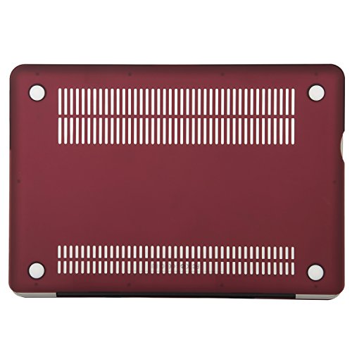 MOSISO Ultra Slim Plastik Hartschale Schutzhülle Hülle Snap Case für MacBook Pro 13 Zoll mit CD-ROM Drive (A1278), Marsala Rot - 6