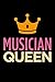 Produktbild Musician queen: Blank lined novelty office humor themed notebook to write in: With a practical and versatile wide rule interior: Pink and orange cover