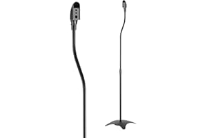 SLX Speaker Stands, Speaker Stand Floor Pair, Universal Surround Sound Speaker Stands, Adjustable, Built in Cable Management, Suitable for Panasonic, Polk, Bose, JBL, Sony and Many Others, Black