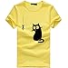 Produktbild xmansky LäSsige Damen MäDchen Plus Size Shirt O-Neck Katze Gedruckt T-Shirts Kurzarm T-Shirt Bluse Tops