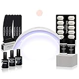 Nagelstudio Starter Set komplett • Meanail® Paris DESIGN • Profi Nageldesign Zubehör für Maniküre & Pediküre inkl. UV/LED Lampe und UV Gel u.v.m. • Vegan & Cruelty Free