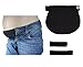 Set of 3: Maternity Pregnancy waistband ADJUSTABLE elastic waist extender (Black)