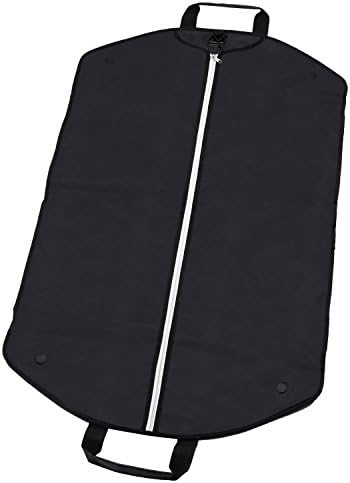 ALPAMAYO® breathable garment bag, 60* 100 cm, suit cover carrier bag for travel - with handles, invisible pocket, lightweight thin cloth bag (black)