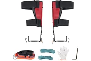 Crampons d'escalade, Crampons pour Arbres, Plaque de Sol épaisse, Crampons pour Arbres en Acier Dur, avec Sangles et Gants pour Le Travail de Construction, 2 Claws