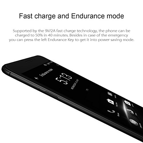 Telefono Cellulare in offerta,Vernee Thor Plus 4G Smartphone Sbloccato,Schermo AMOLED da 5.5 pollici,Octa Core 3GB+32GB Android 7.0 ,Dual Sim, Impronta Digitale,Batteria 6200mAh,Fotocamere 8MP+13MP(Nero)