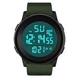 Gaddrt Uhren Wasserdichte Armbanduhr der Luxus Mann-Analog-Digital-Militär Sport-LED der Männer Armbanduhr (Green)