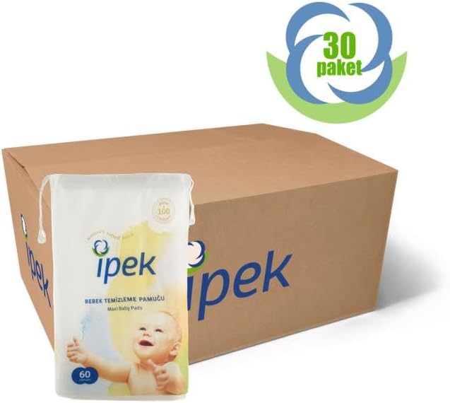İpek Bebek Temizleme Pamuğu (30 x 60 Adet)