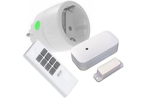 ‎DIW-FUNK DIW-Funk Abluftsteuerung PA-513 SPARSET Fensterkontaktschalter DFM-2000 + PowerStecker DSR-2300 + 12-Kanal Hand-Sender DHS-12 kabellos für Dunstabzugshaube Kamin Ofen