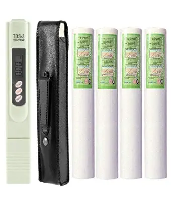 RRPURE Digital tds meter for ro water testing With Spun Filter 10 inch 5 Micron, pre Filter Cartridge for Water Purifier