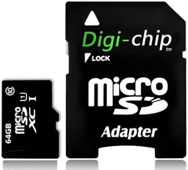 Digi-Chip 64GB CLASS 10 Micro-SD Memory Card for HTC One M8, One M9, Butterfly S, 8XT One Mini 2, Desire Eye, and One Max Mobile Phone