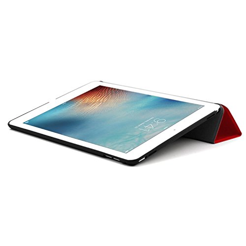 KHOMO iPad Pro 9.7 Zoll Hülle Case Rot und Schwarzes Gehäuse mit doppelten Schutz ultra dünn und leicht, Smart Cover Schutzhülle fur das Neue Apple iPad Pro 9.7 – Red and Black - 3
