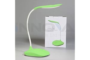 INNOVA BRANDS LTD. Innova® Flexible USB Change Table Lamp LED Clamp Reading Bed Laptop Desk Light 360 Degree Free Twisted Tube (Green)