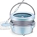 Produktbild YAMTION Spin Mop Bucket, EasyWring Mop with Bucket System for Floor Cleaning, 360 Degree Rotation Mop with 2 Pack Reusable Pads for Hardwood, Tile and Laminate Flooring