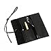 Produktbild HANSHI Handgefertigt Federmäppchen aus Echt-Büfelleder Schwarz Rolltasche Mehrzweck Schick und Elegant Design Gutes Geschenk Für Schüler Jugend Student Künstler Uni College HBD05