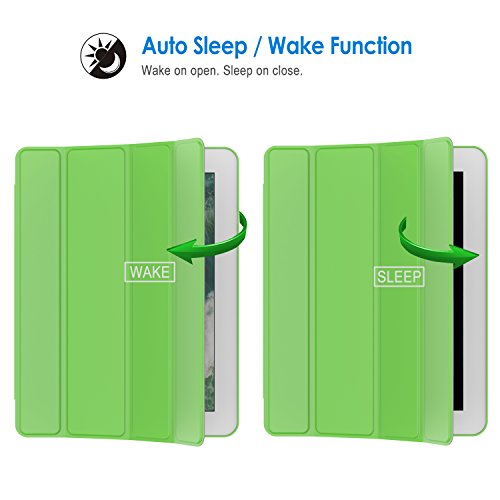 JETech iPad Hülle Schutzhülle Etui Tasche für Apple iPad 2/3/4 Smart Case Cover mit eingebautem Magnet für Einschlaf/Aufwach (Grün) - 4