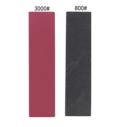 Anself 800/3000 Grit Double Side Kombination Whetstone Alumdum Meßerschleifstein Schleifstein für Meßer 100 * 25 * 10mm - 5