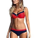 Moserian Damens - Gepolsterter Push-Up-BH-Bikini-Set Badeanzug-Badeanzug-Badebekleidung Beachwear