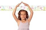 anna wand Bordüre selbstklebend LOVELY FAIRIES – Wandbordüre Kinderzimmer / Babyzimmer mit Feen & Elfen versch. Farben – Wandtattoo Schlafzimmer Mädchen & Junge, Wanddeko Baby / Kinder - 2