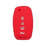 Largo: 7,4 cm.- Funda de silicona, de Fassport, para llave de mando a distancia de KIA, con 4 botones, modelo CV2154