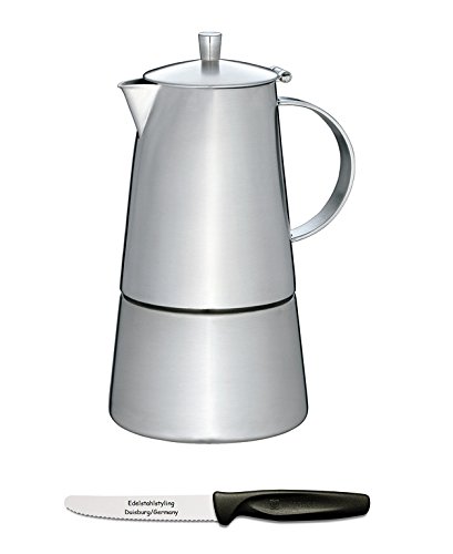 Cilio 202304 Espressokocher Modena 6 Tassen matt + Edelstahlstyling Universalmesser im Set Cilio 202304 Espressokocher Modena 6 Tassen matt + Edelstahlstyling Universalmesser im Set Bilder