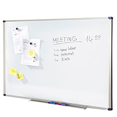 Master of Boards Tableau blanc Master of Boards® surface laquée résistante | tailles diverses - cadre en aluminium | effaçable et inscriptible, 60x90cm