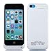 Produktbild fitmore iPhone SE 5SE 5 5S Akku Hülle, Ultradünnes Schnelles Wieder Aufladen Akku Tragbare Ladebatterie Zusatzakku Externe Handyhülle Batterie Schutzhülle [Zusatzakku Extra 100% Akkulaufzeit] White