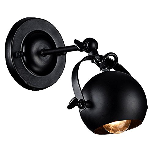 Preisvergleich Produktbild Weinlese-industrielle Deckenleuchte, LED-Deckenleuchte, Scheinwerfer, schwarze Deckenstrahler-Schienen-Licht, L25CM (9.8in) * H17cm (6.7in) Stab-Wohnzimmer-Kleidungs-Speicher-Ei... [Energieklasse A++]