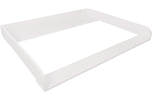 Puckdaddy – Cambiador XXL Sören, Compatible con la Cómoda Hemnes de IKEA – 108 x 80 x 10 cm de Madera Blanca – Tablero de Calidad con Material de Montaje para Pared