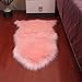 Produktbild AMON LL Lammfellimitat Teppich, Deko Teppich Lammfell Weiß Schaffell Teppich Longhair Fell Nachahmung Wolle Bettvorleger Sofa Matte,lightpink