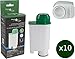 Produktbild 10 x FilterLogic CFL-902B - Wasserfilter ersetzen Saeco Nr. CA6702/00 - Brita ® Intenza+ Wasserfilterkartusche für Saeco / Philips / Gaggia Kaffeemaschine - Kaffeevollautomat