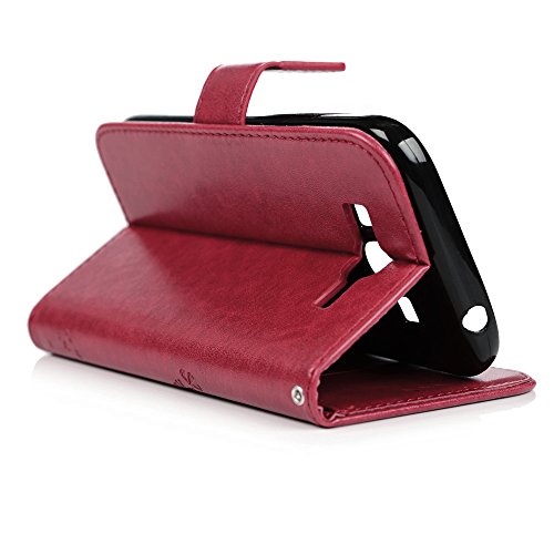 Badalink H  lle f  r Samsung  Galaxy Grand Neo i9060 H  lle Schutzh  lle Bunt Druck PU Leder Flip Wallet Case Brieftasche mit Magnetverschluss B  ume 