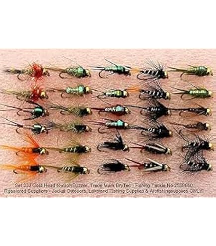 Mouches à Truites Goldhead Blue Flash Damsel - Lot De 18, Taille 10, Leurres Performants Pour La Pêche à La Mouche