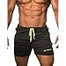Produktbild ZHANSANFM Herren Badeshort Unifarben Beachshorts Classics Sommer Boardshorts Badehose Elastischer Bund mit Zugband Strandshorts Outdoor Urlaub Retro Basic Casual Shorts (M, Schwarz)