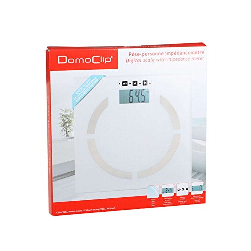 Digitale Analyse-Personenwaage in weiß (Analyse-Waage, Körperfett-Anteil, BMI-Rechner, 100 gr-Schritten, 2 bis 180 kg, LCD-Anzeige, Akku-Ladeanzeige, Speicherung für 10 Personen) - 4